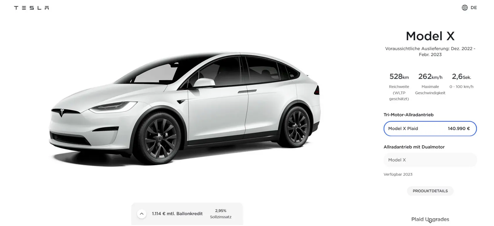 Tesla Model X Plaid - Best Luxury Electric Cars