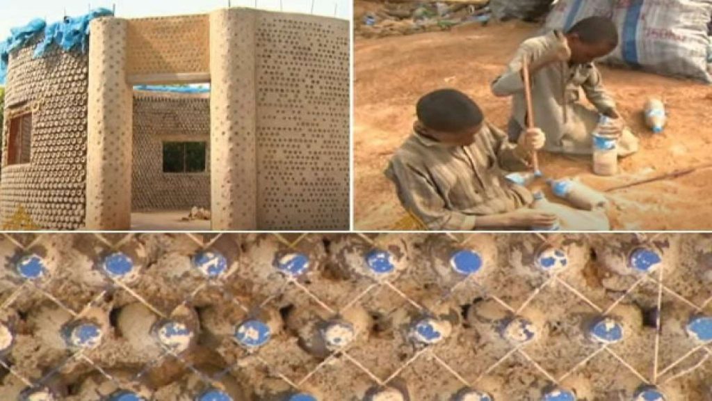 Nigerians are using plastic bottles to construct earthquake-proof houses