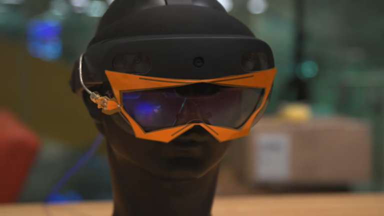 The X-ray vision headset, developed by MIT, allows users to peer inside containers