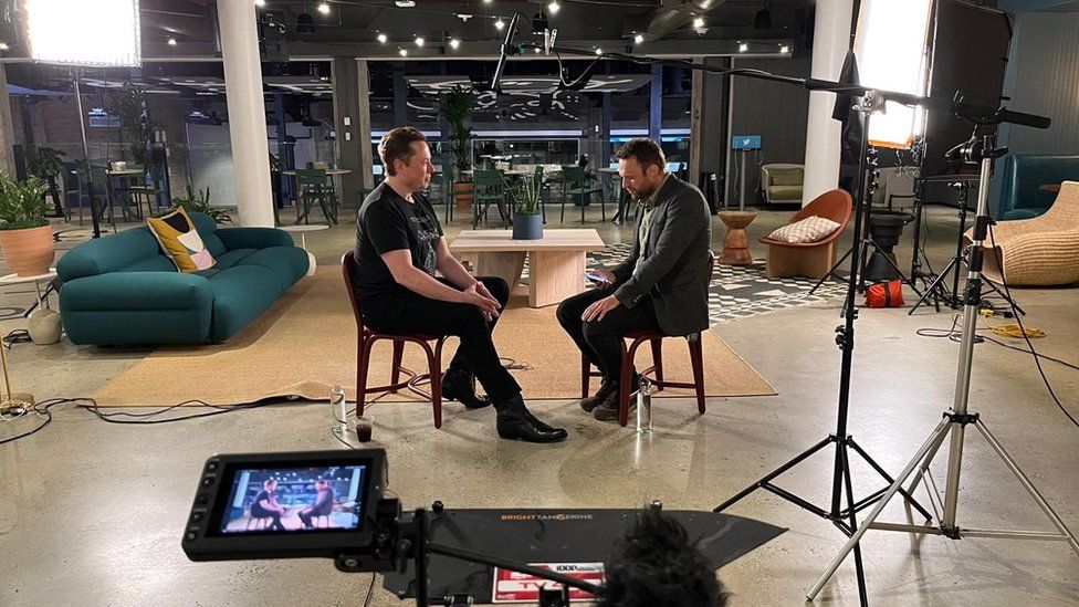 Elon Musk Discusses Office Sleepovers, False News, and Layoffs in a BBC Interview