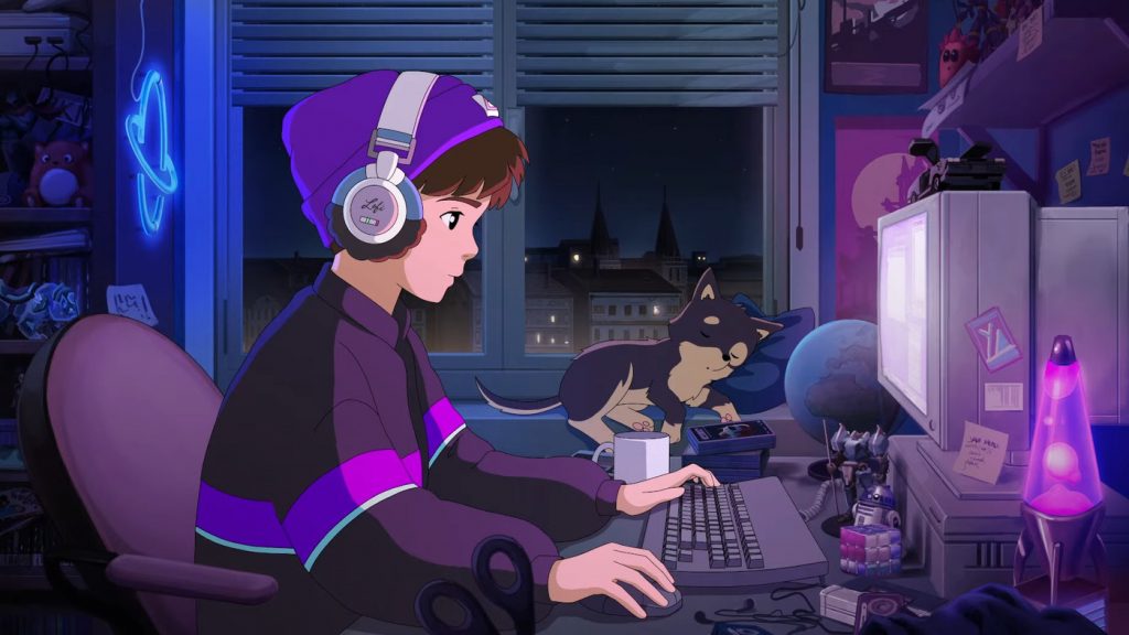 The New Synthwave Host on Lofi Girl's Livestream is Accompanied by a Dog