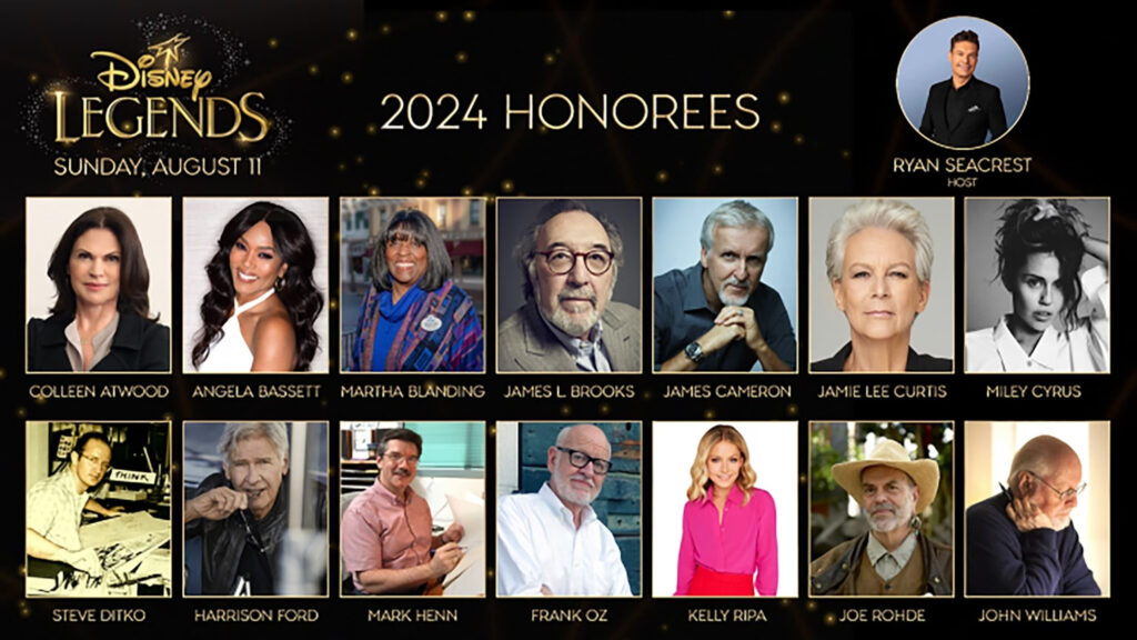 Miley Cyrus, Harrison Ford, and Angela Bassett are Disney Legends 2024